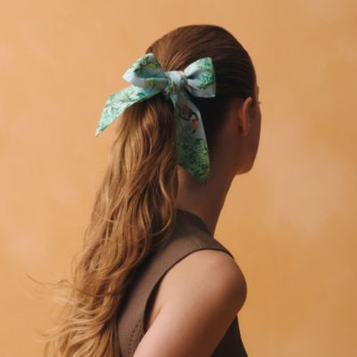 La Ligne Coup de Fouet scarf 90 - Blue | Hermès Mainland China